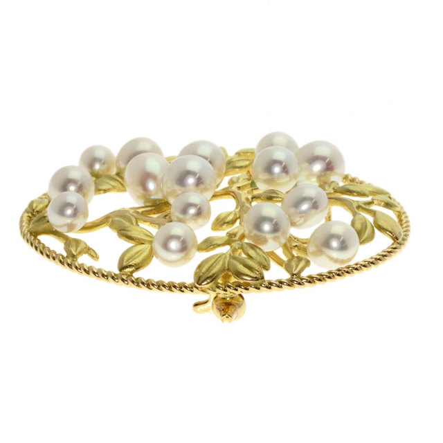 TASAKI タサキ エレファント 時計 本真珠 ブローチ ジュエリー