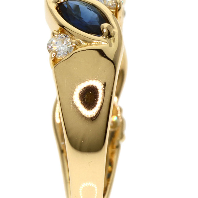 MIKIMOTO ミキモト サファイア ダイヤモンド リング・指輪 K18イエロー