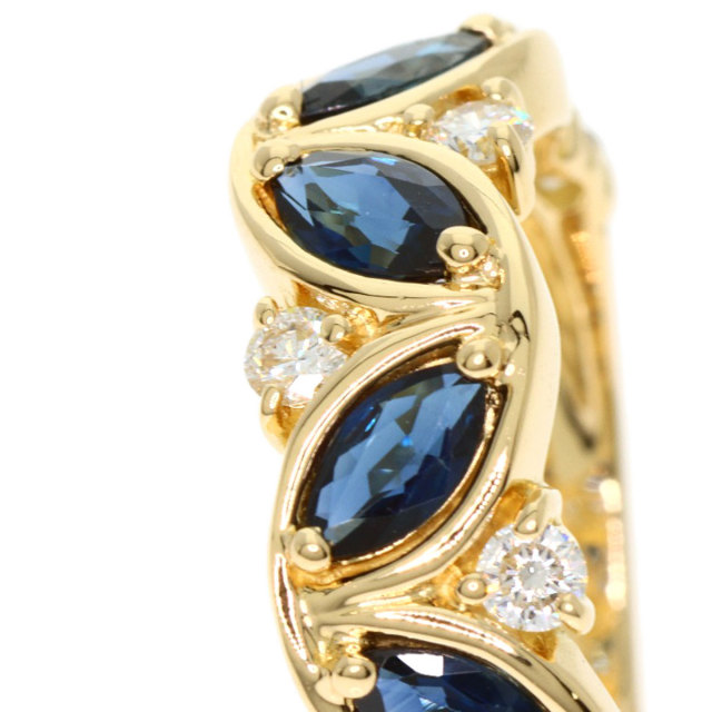 MIKIMOTO ミキモト サファイア ダイヤモンド リング・指輪 K18イエロー