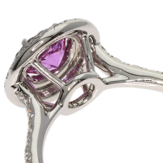 1773 ピンクサファイアダイヤリングPT950プラチナ13号 スター