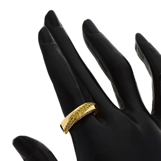 【ちょこ】MAUBOUSSIN ゴールドリング 18金 ユニセックス MAUBOUSSIN モーブッサン イエローサファイア #52 リング・指輪 K18