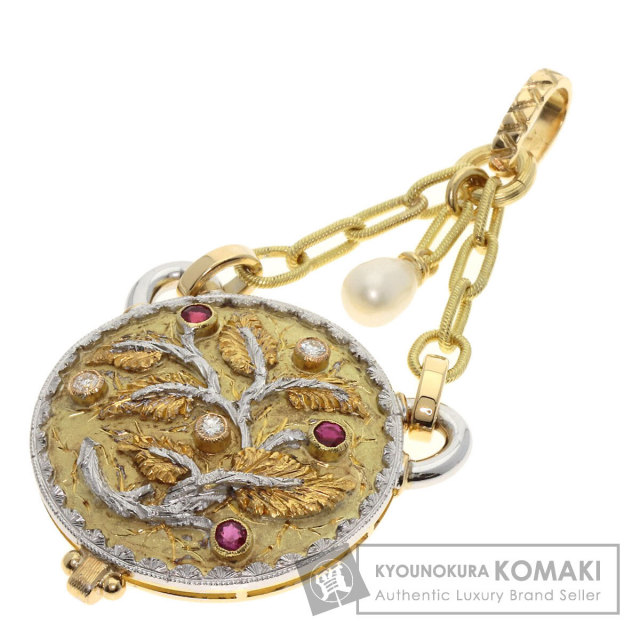 カッツァニーガ ペンダントトップ ルビー ダイヤモンド パール 真珠