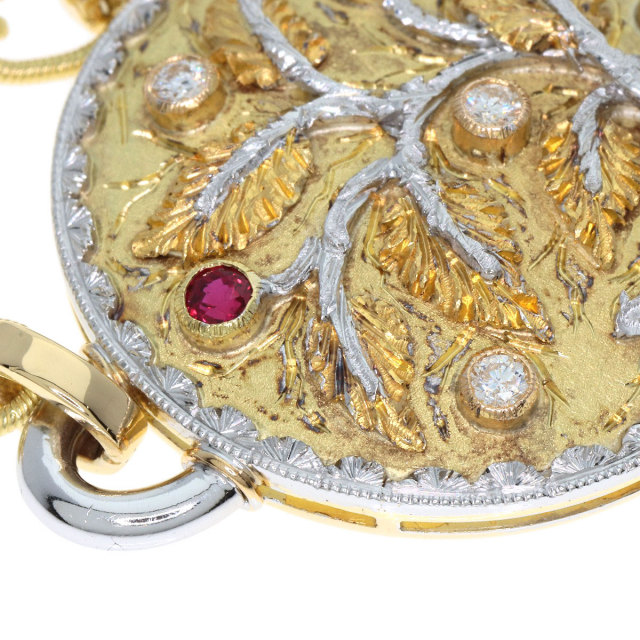 カッツァニーガ ペンダントトップ ルビー ダイヤモンド パール 真珠