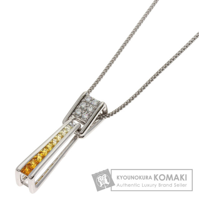 Jeunet ジュネ サファイア ダイヤモンド ネックレス K18ホワイト