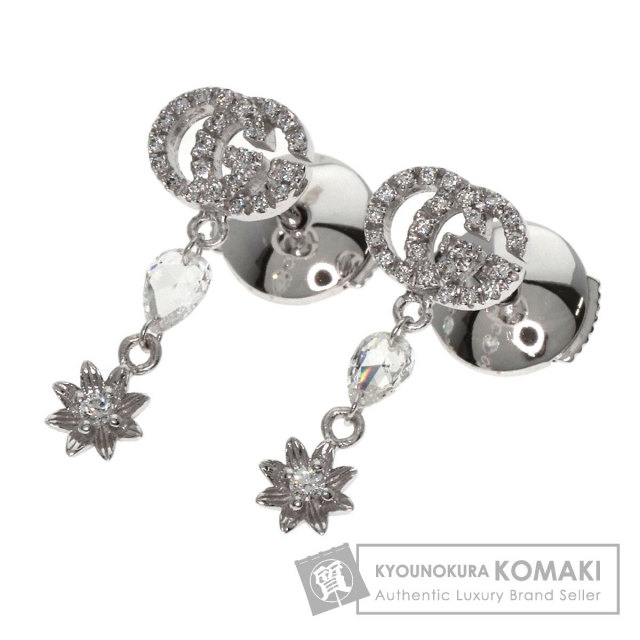 グッチ ピアス GG フローラ ダイヤモンド