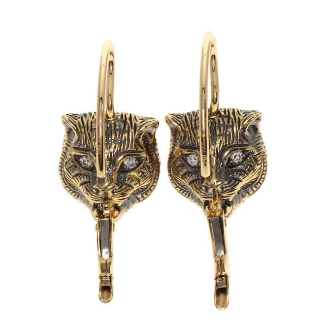 GUCCI グッチ ル マルシェ デ メルヴェイユ キャットヘッド ピアス K18