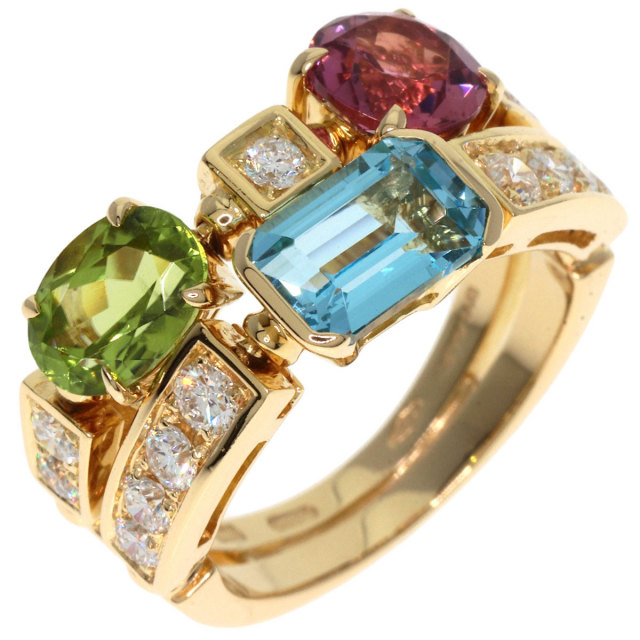 ［最終値下げ!］BVLGARI　アレグラ　トップマルチカラー/ゴールド ブルガリ BVLGARI ブルガリ アレグラ マルチストーン ダイヤモンド リング