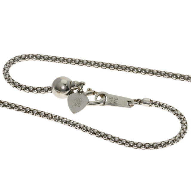 5.18ct オレンジサファイア ダイヤモンド ネックレス K18ホワイト