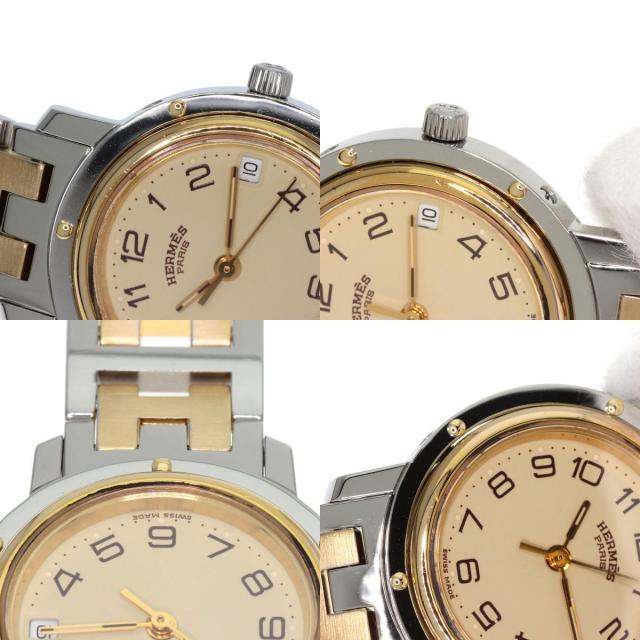 HERMES エルメス クリッパー 腕時計 ステンレススチール/SSxGP