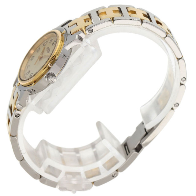 直営店 正規 HERMES クリッパー 腕時計 シルバー 新品電池交換美品 箱