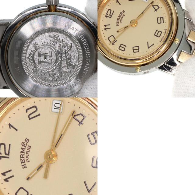 HERMES エルメス クリッパー 腕時計 ステンレススチール/SSxGP