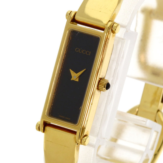 GUCCI グッチ 1500L スクエアフェイス 腕時計 GP/GP レディース