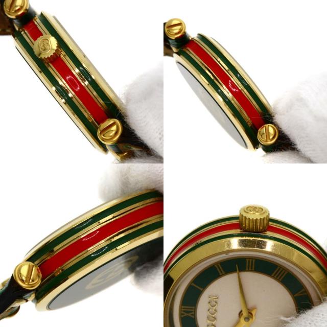 GUCCI グッチ シェリーライン 腕時計 GP/革 レディース [中古