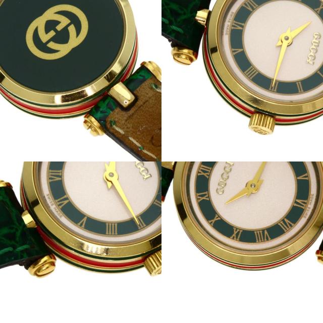 GUCCI グッチ シェリーライン 腕時計 GP/革 レディース [中古