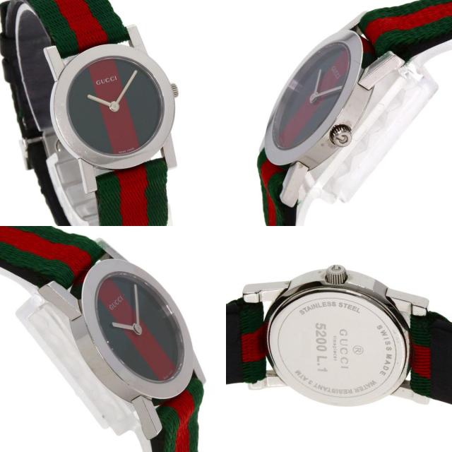 美品 稼動品 GUCCI グッチ レディース 5200L1 シルバー ローマン 楽天市場】グッチ 5200L.1 ラウンドフェイス 腕時計 ステンレス