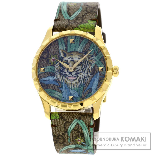 GUCCI グッチ 腕時計 不動 GUCCI グッチ YA1264187 Gタイムレス タイガーモチーフ 腕時計
