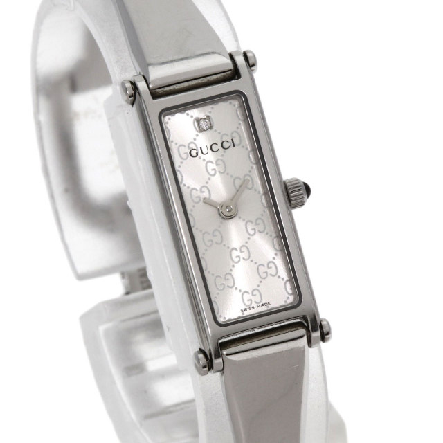 【超美品】GUCCI グッチ 1500L スクエアフェイスバングルウォッチ腕時計 GUCCI グッチ 1500L スクエアフェイス バングル ピンクシェル