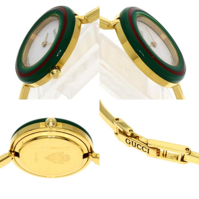 GUCCI グッチ 11/12.2 チェンジベゼル 腕時計 GP/GP レディース