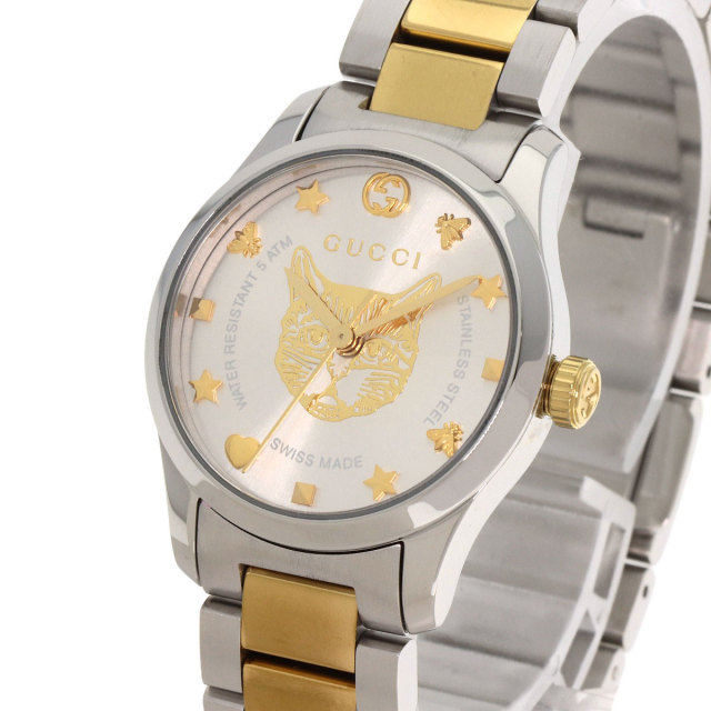 GUCCI グッチ 126.5 Gタイムレス キャット 腕時計 ステンレス