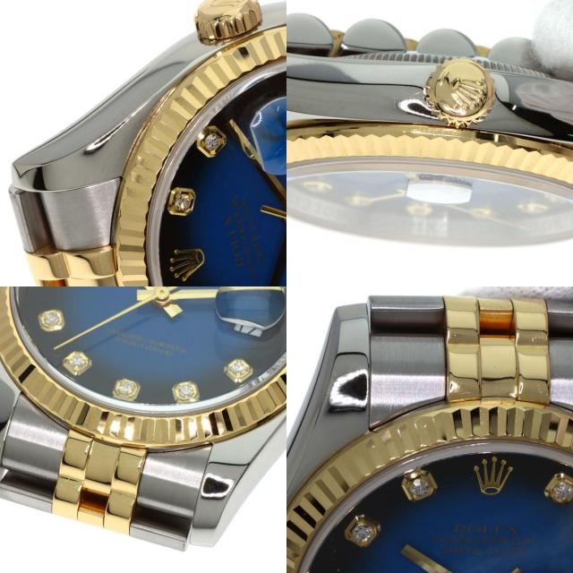 ロレックス 腕時計 デイトジャスト 10P ダイヤモンド ブルーグラデーション