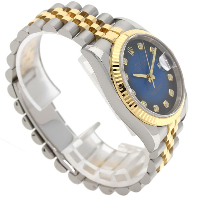 ROLEX ロレックス 116233G デイトジャスト 10P ダイヤモンド ブルー