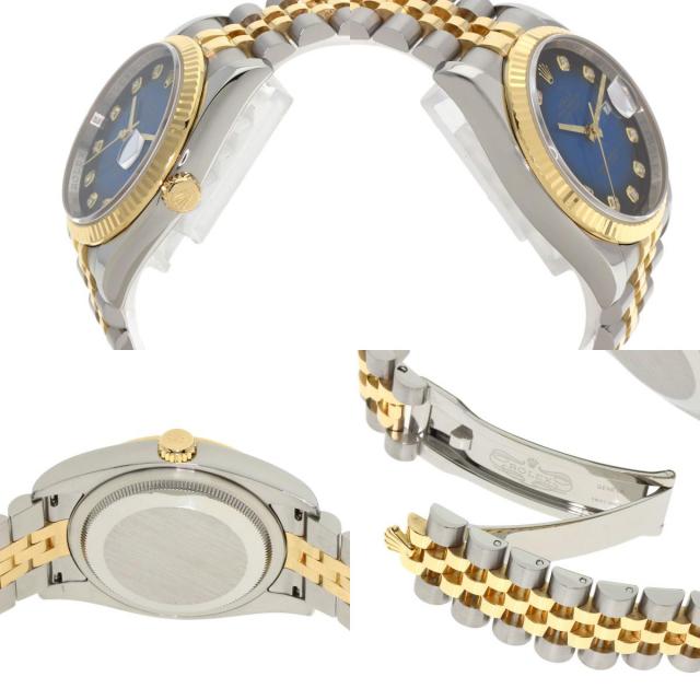 ロレックス 腕時計 デイトジャスト 10P ダイヤモンド ブルーグラデーション