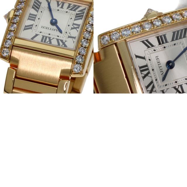 CARTIER カルティエ WJTA0039 タンクフランセーズSM ダイヤモンド