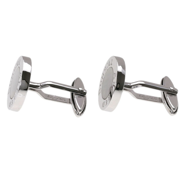 Dunhill ダンヒル ホワイトシェル カフス シルバー メンズ [中古