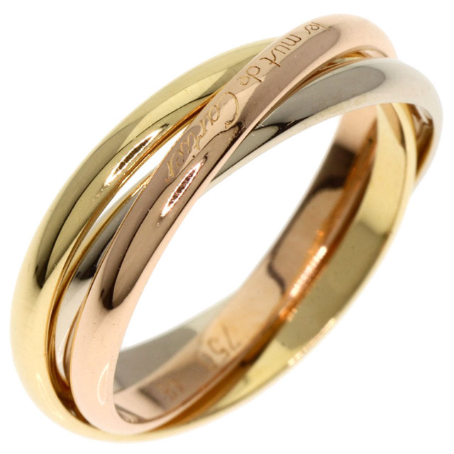 カルティエ トリニティ リング #48 XS 750PG/WG/YG【22726 Cartier カルティエ トリニティ リング スリーカラー #48 XS