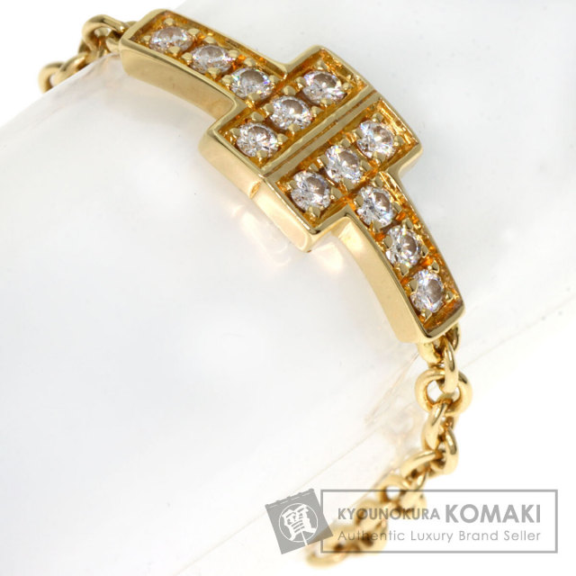 TIFFANY&Co. T TWO チェーンリング Tiffany T ティファニー TWO チェーン リング 指輪 K18YG