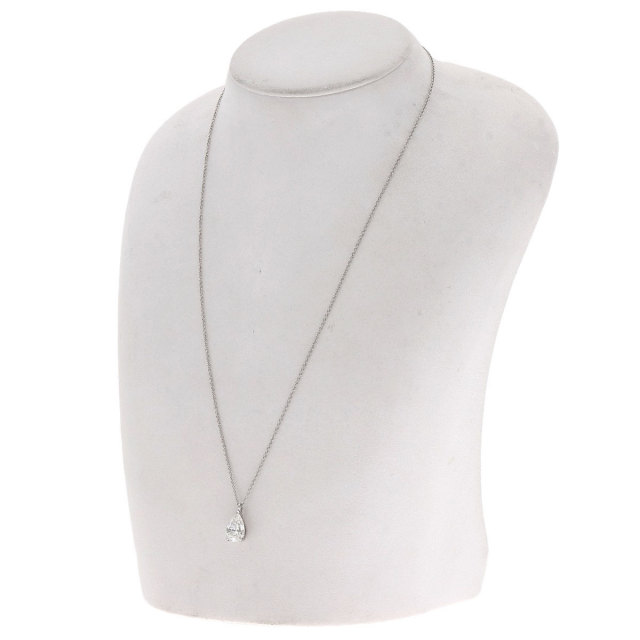 ティファニー　プラチナ　ネックレス 46cm TIFFANY&Co. ティファニー ペア シェイプ ダイヤモンド I-VVS2