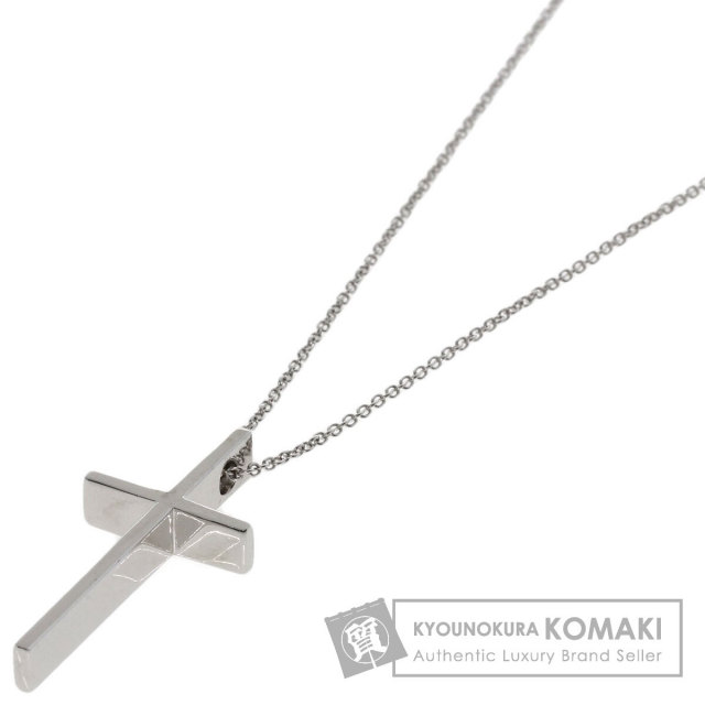 TIFFANY&Co. ティファニー クロス ネックレス K18ホワイト