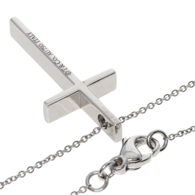 Tiffany & Co. メトロクロネックレスホワイトゴールドK18 TIFFANY&Co. ティファニー メトロクロス ネックレス K18ホワイト