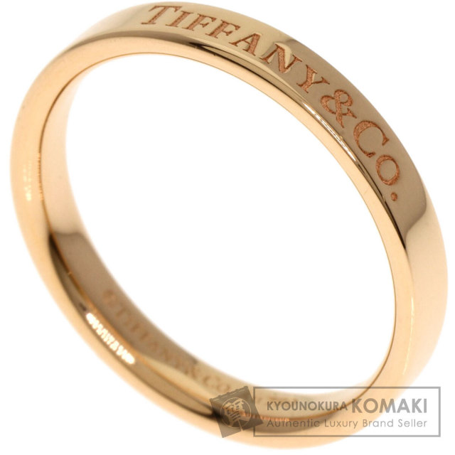 極美品 ティファニー フラットバンド ダイヤ リング 9号 k18 ゴールド TIFFANY&Co. ティファニー フラットバンド リング・指輪 K18