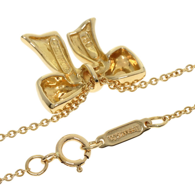TIFFANY&Co. ティファニー リボン ネックレス K18イエロー