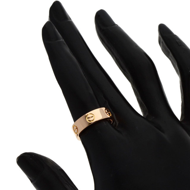 Cartier ミニ ラブリング ピンクゴールド サイズ50 PG カルティエ CARTIER カルティエ ミニ ラブリング 1P ダイヤ #46 K18 ピンク