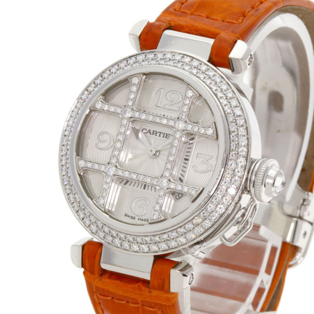 カルティエ 腕時計 パシャ32mm グリッド ダイヤモンド