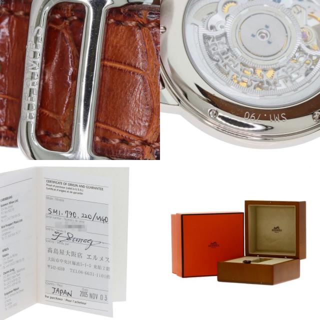 HERMES エルメス SM1.790 セザム スケルトン 腕時計 K18ホワイト