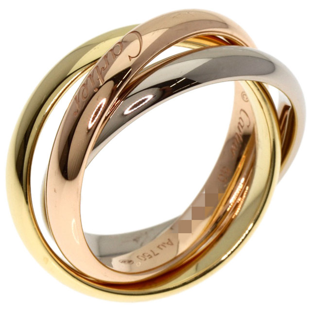 Cartier リング 750 50 CARTIER カルティエ トリニティ #50 リング・指輪 K18ホワイト