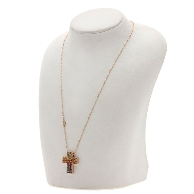 ダミアーニ K18 ベルエポックネックレス レインボーマルチカラーピンクゴールド Damiani ダミアーニ ベル エポック レインボー クロス