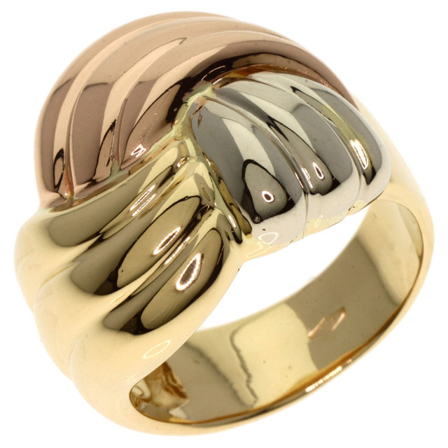 スリーカラー リング・指輪 K18イエローゴールド/K18WG/K18PG 11.1g  