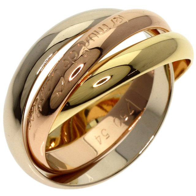 重量重め❣️ヴィンテージ　カルティエ❣️ トリニティ　リング　スリーゴールド　54 Cartier カルティエ トリニティリング スリーカラー クラシック