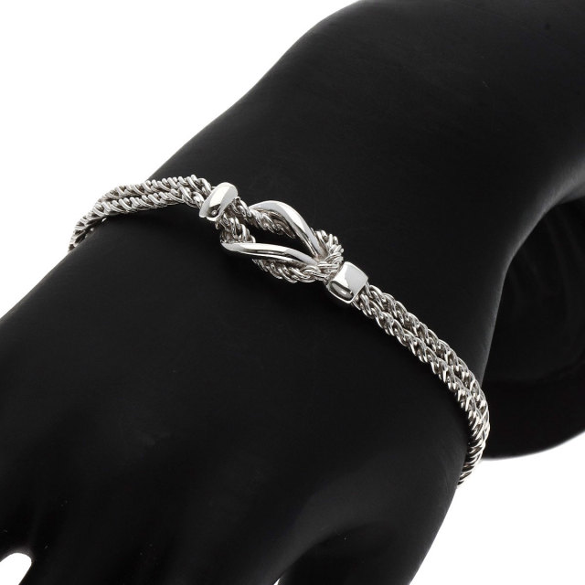 ティファニー　センターノット　ダブルロープ　ブレスレット　925 A436 TIFFANY&Co. ティファニー センターノット ダブルロープ
