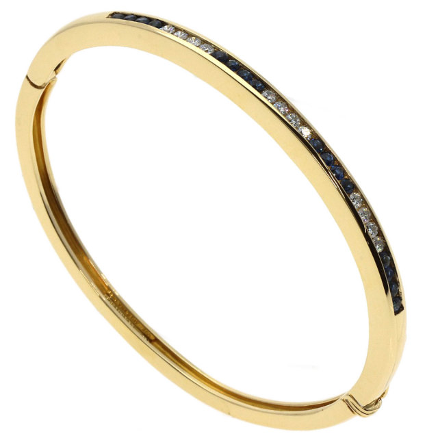 【Tiffany&co.】18Kイエローゴールド ダイヤモンド ブレスレット TIFFANY&Co. ティファニー サファイア ダイヤモンド