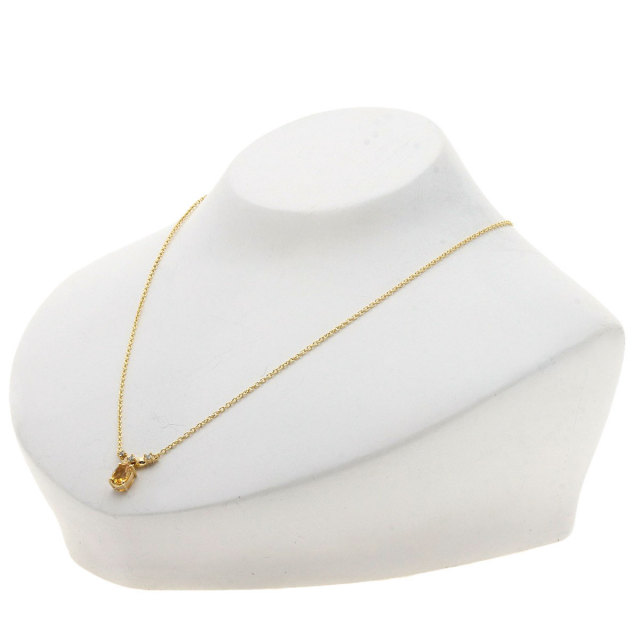 TASAKI タサキ シトリン ダイヤモンド ネックレス K18イエロー