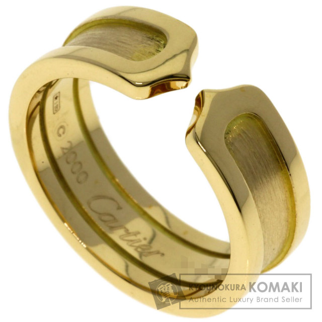 CARTIER カルティエ C2 ラージ k18 Cartier（カルティエ） C2 ラージ K18YG #46 オープンリング 梨地