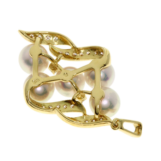 MIKIMOTO ミキモト パール 真珠 ダイヤモンド ペンダントトップ K18