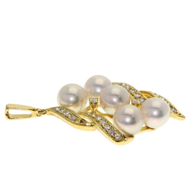 MIKIMOTO ミキモト パール 真珠 ダイヤモンド ペンダントトップ K18