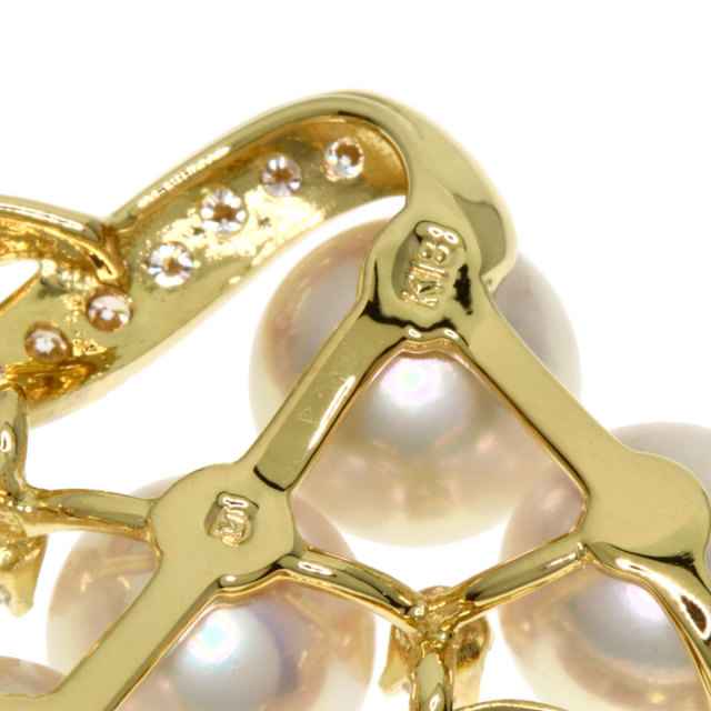 MIKIMOTO ミキモト ペンダントトップ K18 18金 本真珠 ダイヤ MIKIMOTO ミキモト ネックレス 18金 K18イエローゴールド