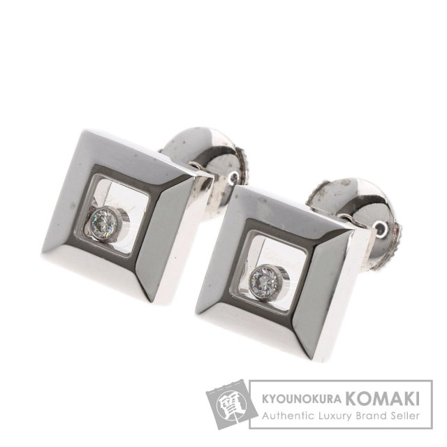 Chopard ショパール ハッピーダイヤモンド スクエア ピアス K18